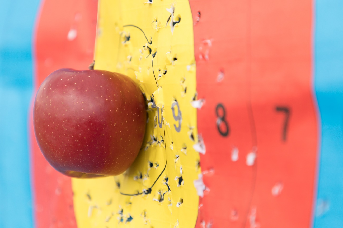 なにわのロビンフッド誕生！ 70m先のりんご、さらにはドーナツの輪を射貫く、上山選手のスゴ技に密着!!