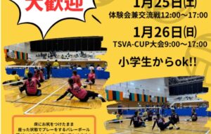 第1回TSVA-CUPin愛知シッティングバレーボール大会2025【2025年1月25日(土)~26日(日)開催・2025年1月11日(土)締切】の画像