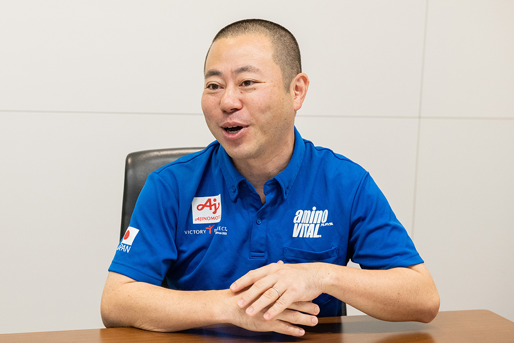 味の素株式会社コーポレート本部グローバルコミュニケーション部スポーツ栄養推進グループでマネージャーを務める蘆名真平さん